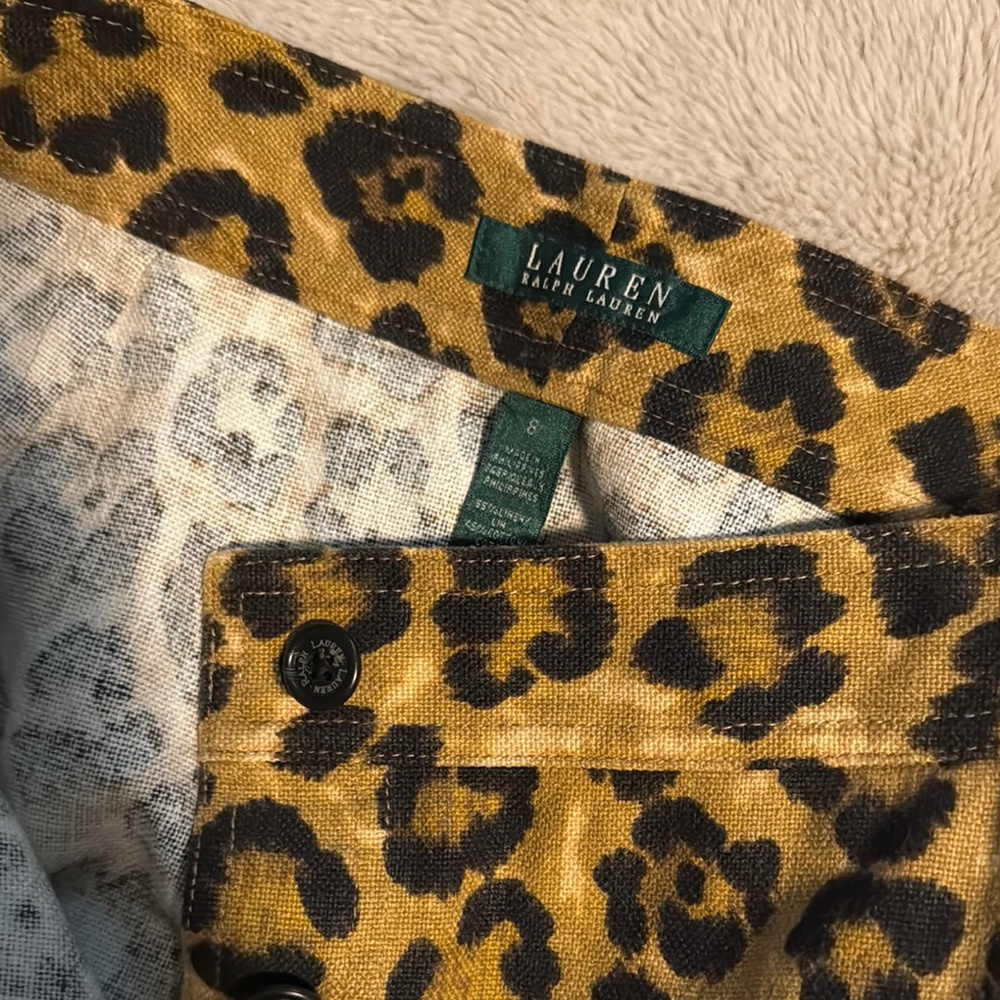 Lauren Ralph Lauren Animal Print Skirt in brown and Black